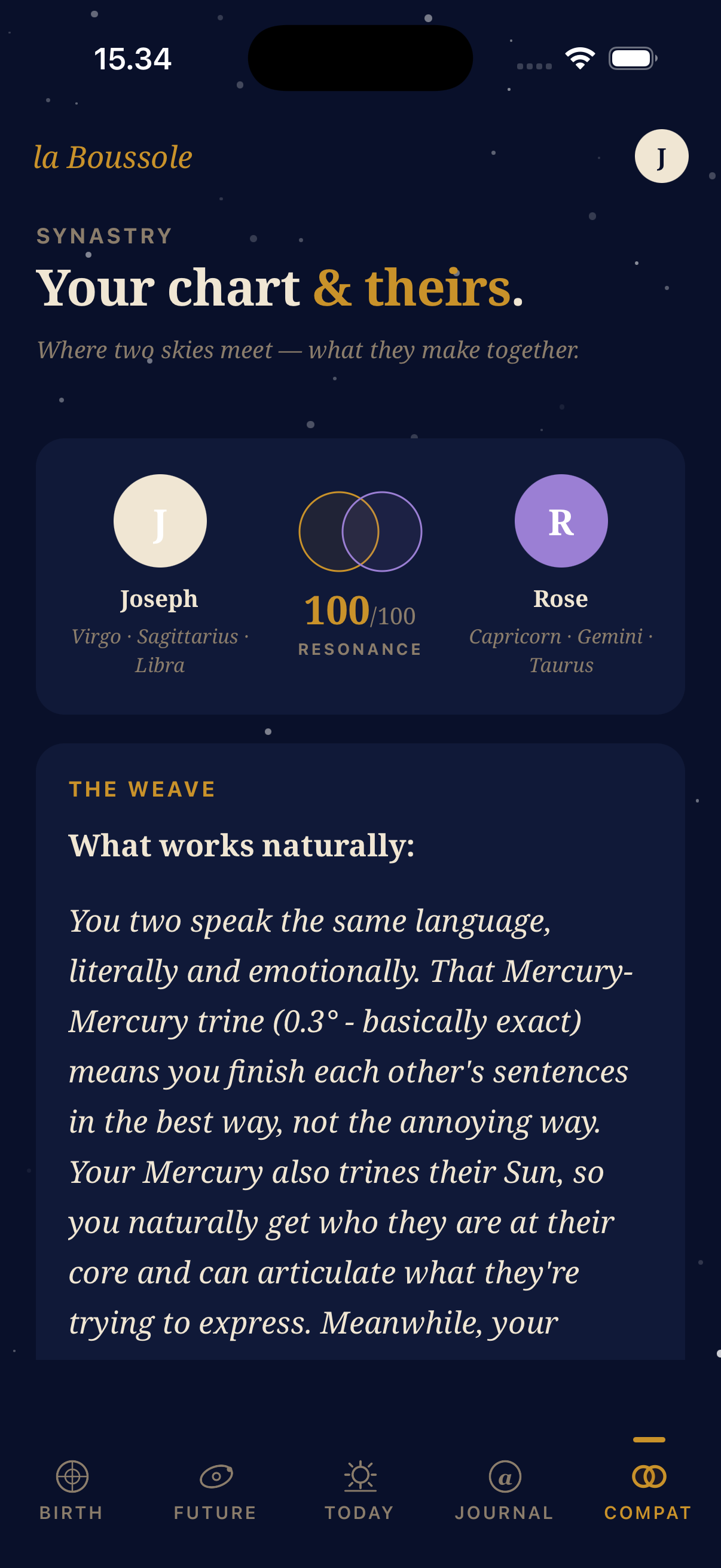 Compatibility screen